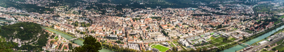 aerial view of Trento from Sardagna