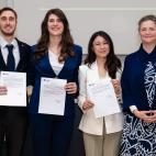 The PhDs showing their provisional diploma - acknowledgment a ph. Pierluigi Cattani Faggion